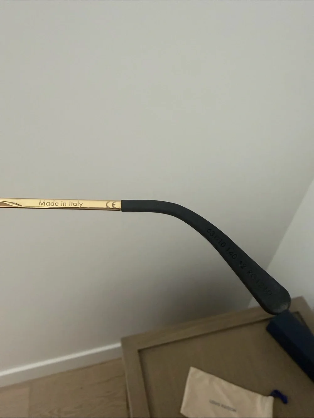 Louis Vuitton Gold Frame Sunglasses with Brown Lenses